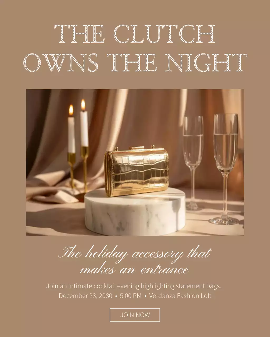 Gold Elegant Fashion Invitation Instagram Post