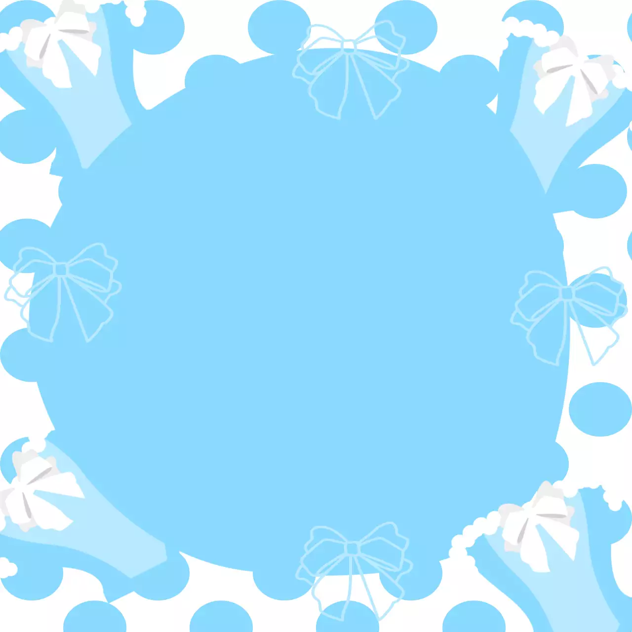 심플 패션 사진 프레임 하늘색