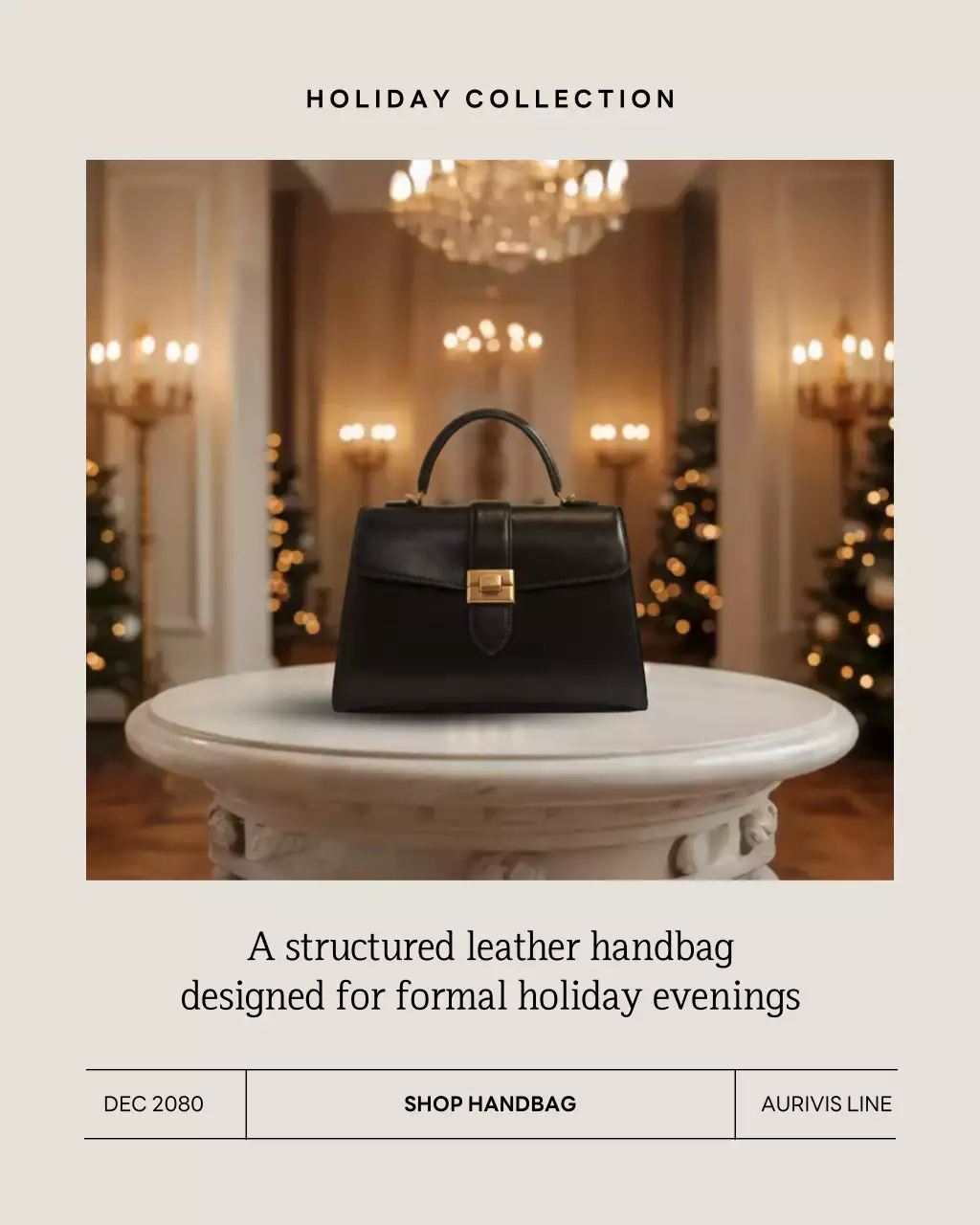 Black Elegant Handbag Promotion Instagram Post