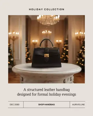 Black Elegant Handbag Promotion Instagram Post
