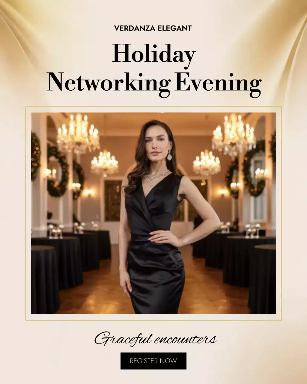 Black Elegant Networking Invitation Instagram Post