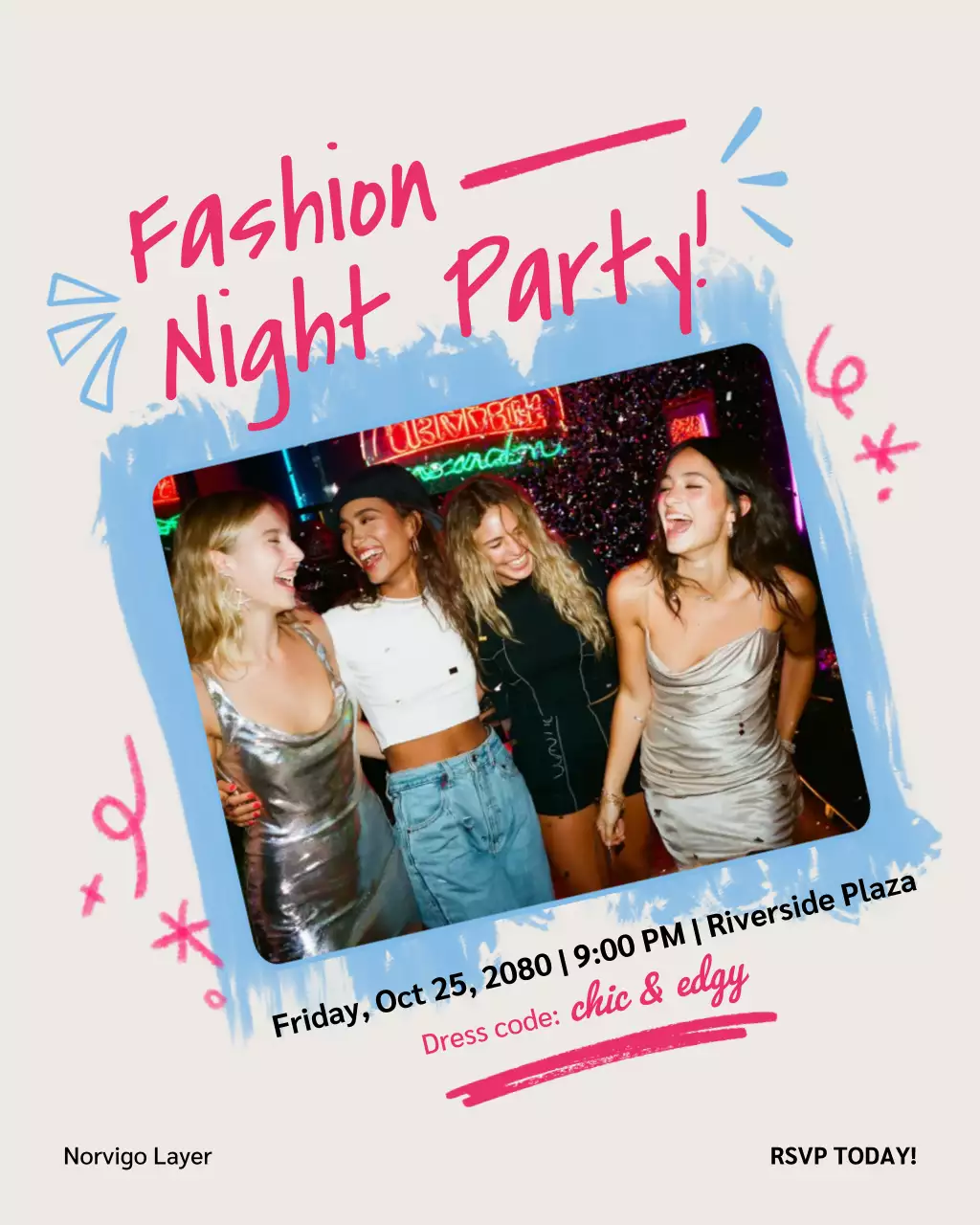 Pink Trendy Fashion Event Invitation Instagram Post