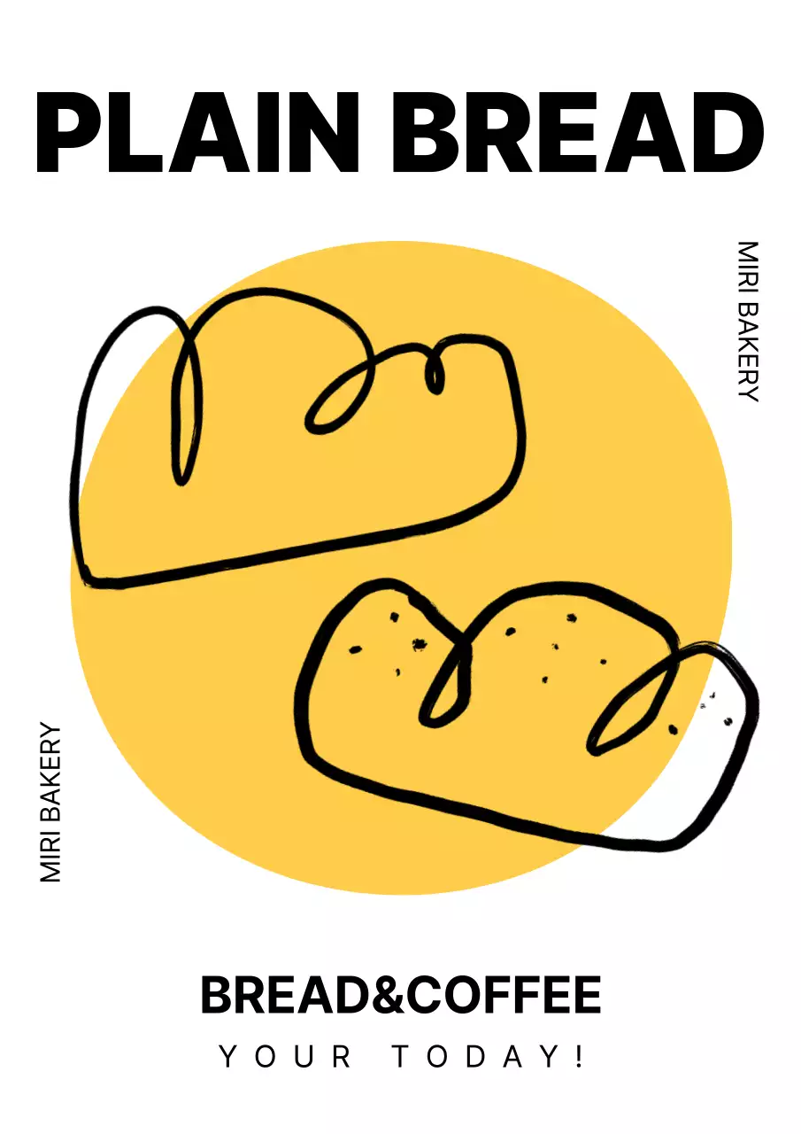 노랑 모던 베이커리 광고
