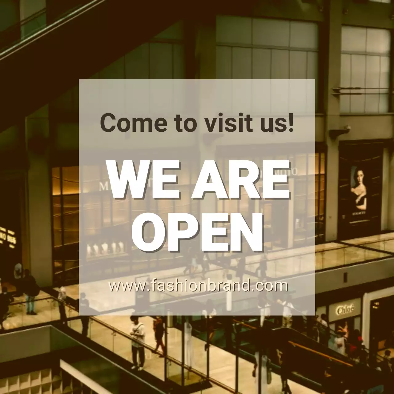 We Are Open Visit Our Fashion Store