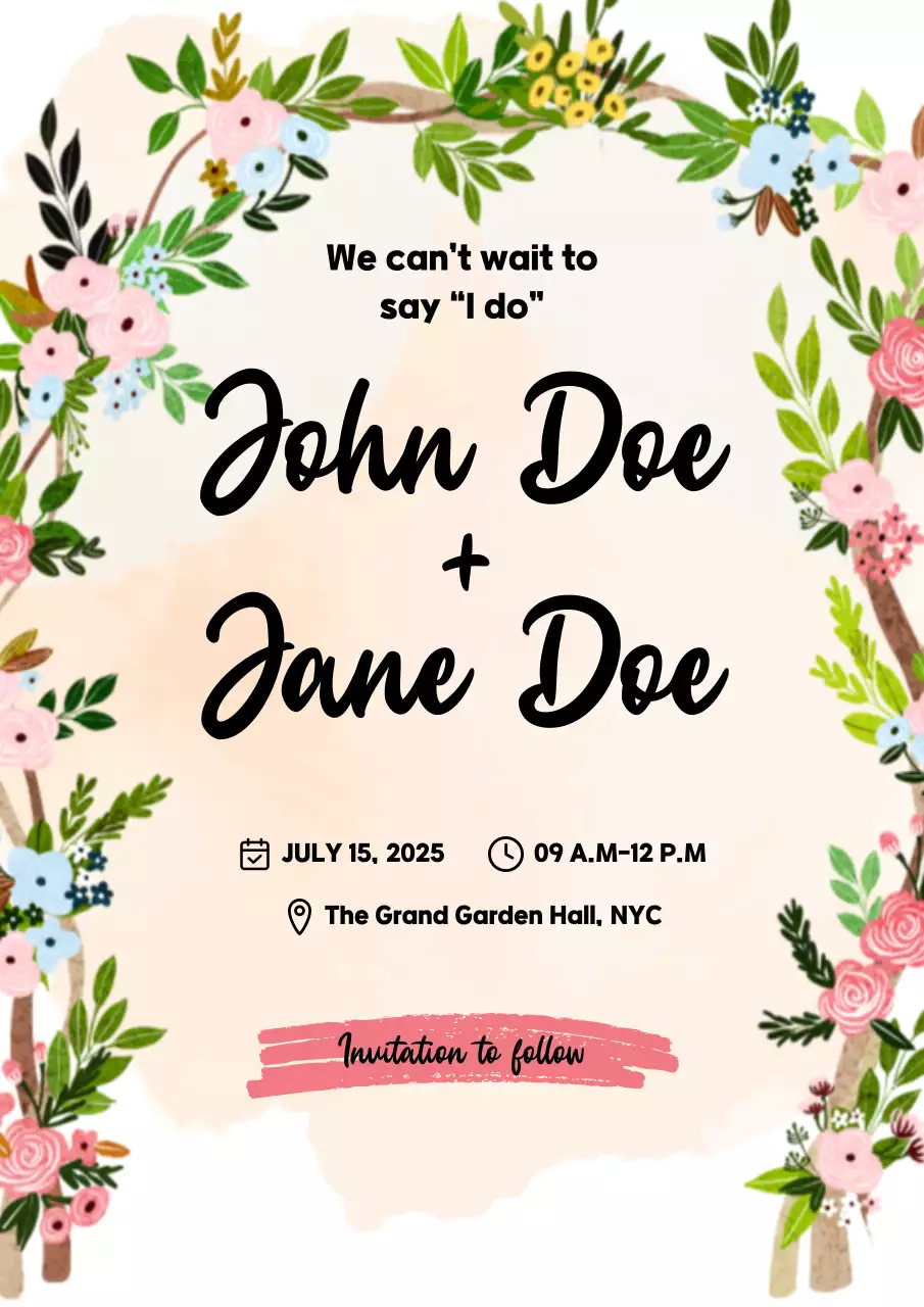 Playful Bloom Rustic Save the Date Invitation in Pink