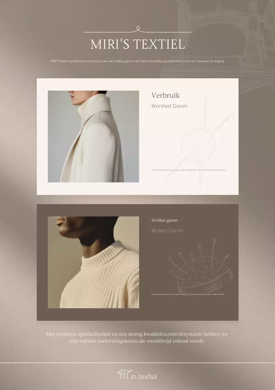 Promotie van beige high-end textielproducten