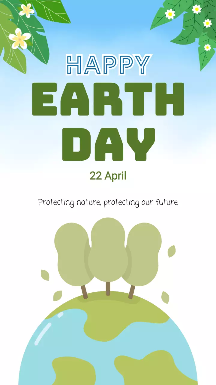 Earth day announcement poster