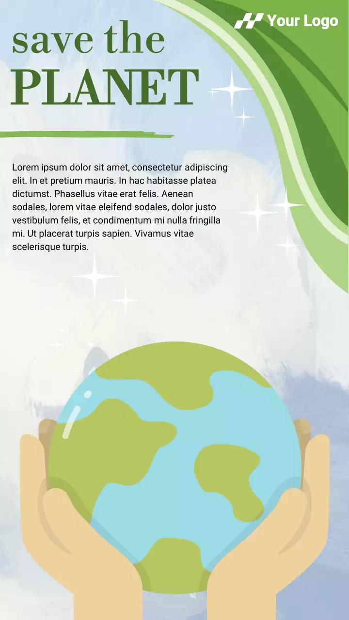 Save the planet campaign poster