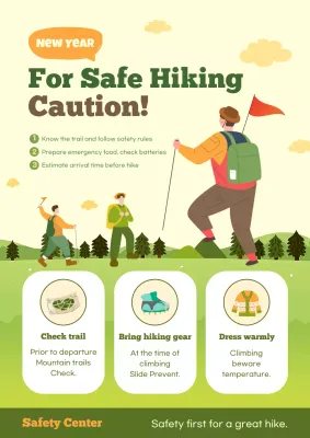 Green Modern Hiking Guide Poster