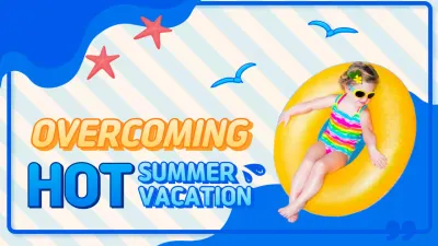 Blue Trendy Vacation Announcement YouTube Thumbnail
