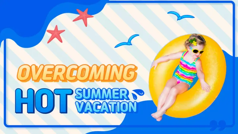 Blue Trendy Vacation Announcement YouTube Thumbnail