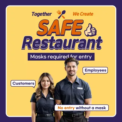 Orange Modern Restaurant Announcement Instagram Post