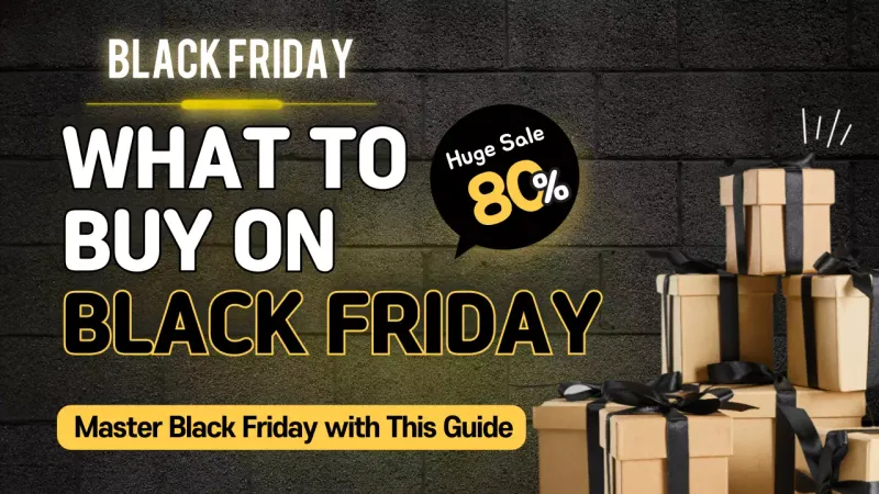 Tema Black Friday dalam warna hitam dan kuning