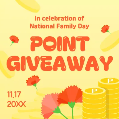 Yellow Trendy Giveaway Promotion Social Media Post