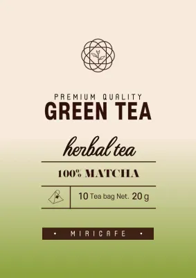 Green Minimal Tea Packaging Poster