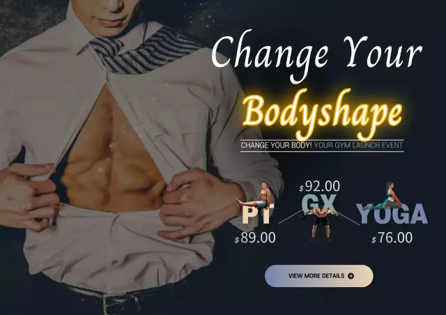 Black Modern Fitness Promotion Poster