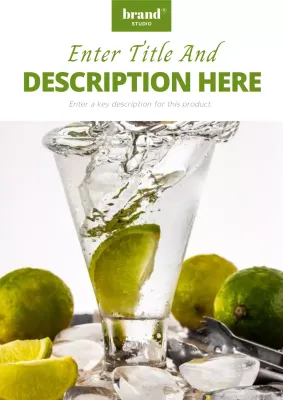green modern cocktail advertisement