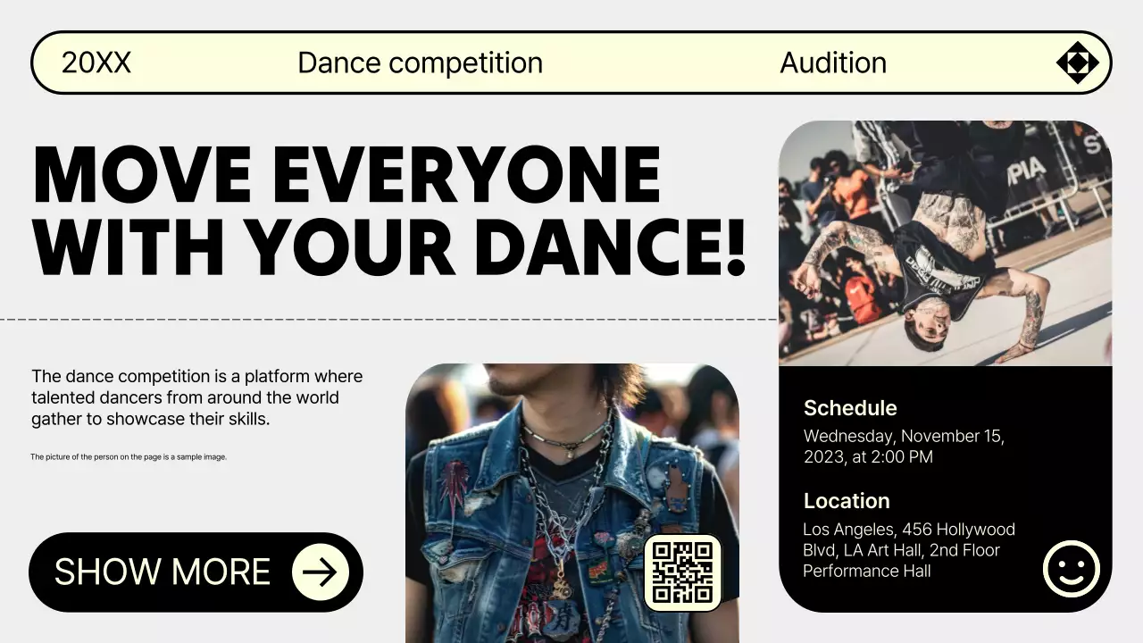 Beige Modern Dance Announcement Presentation