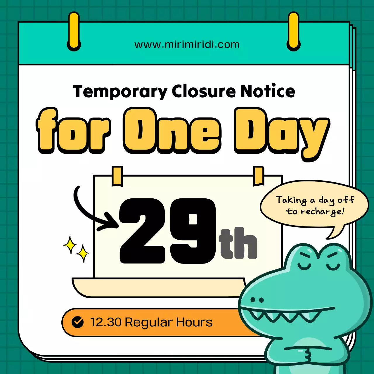 Green Playful Business Announcement Instagram Carousel