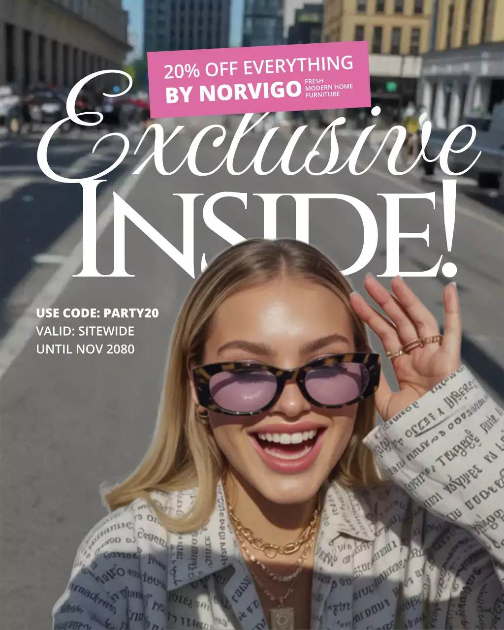 Pink Trendy Fashion Promotion