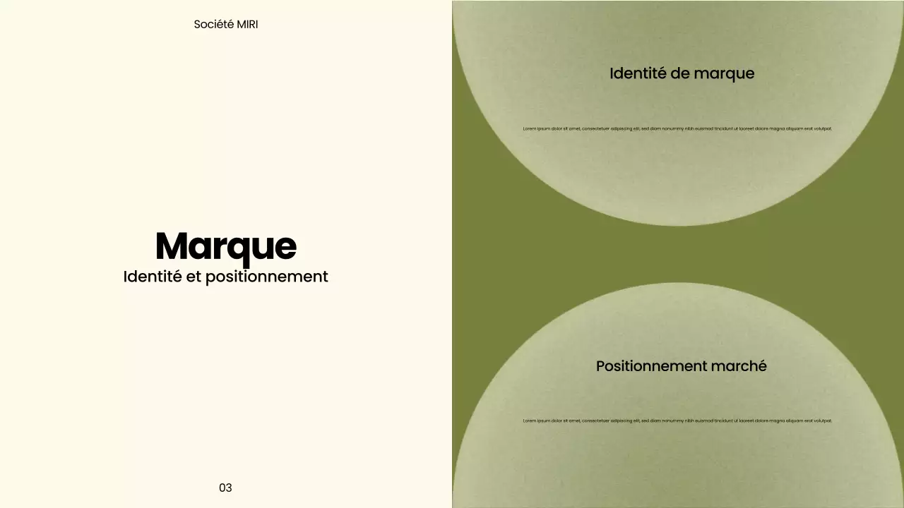 Présentation marketing moderne beige