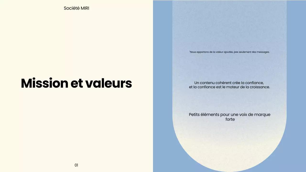 Présentation marketing moderne beige