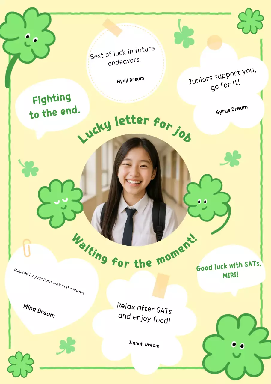 Một lá thư động viên dễ thương từ Mint