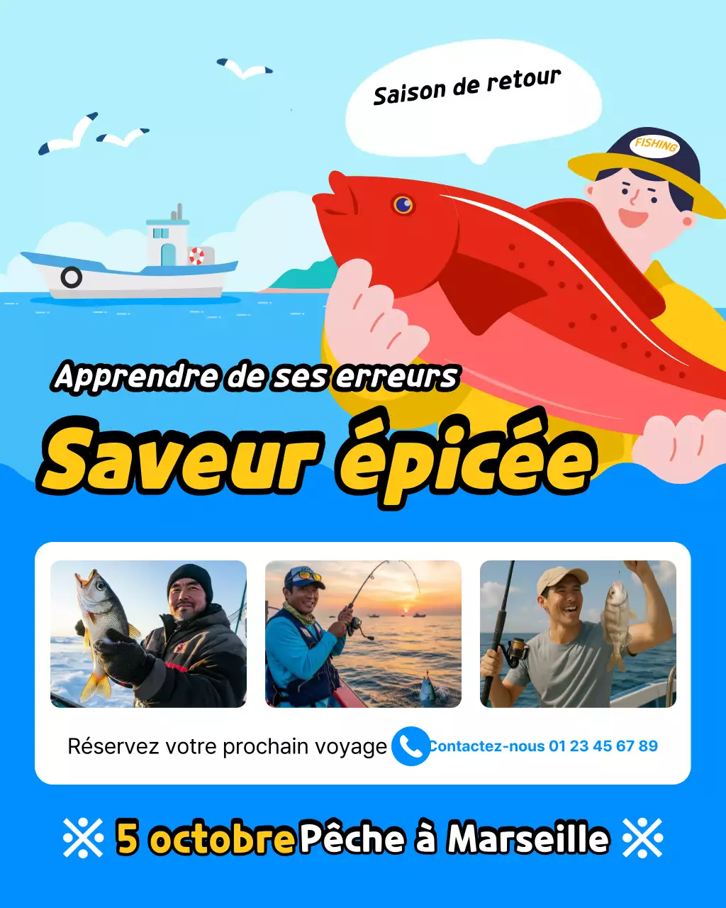 Promotion de pêche mignonne bleu ciel