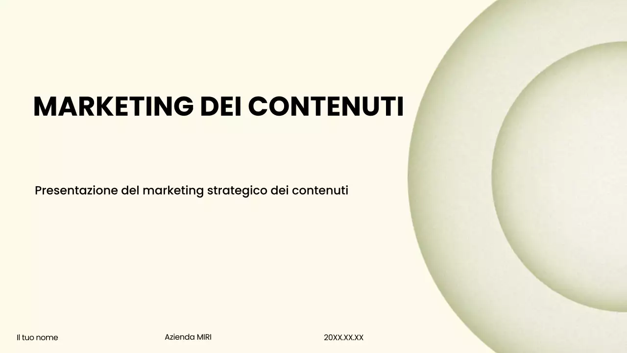 Presentazione di marketing moderno beige