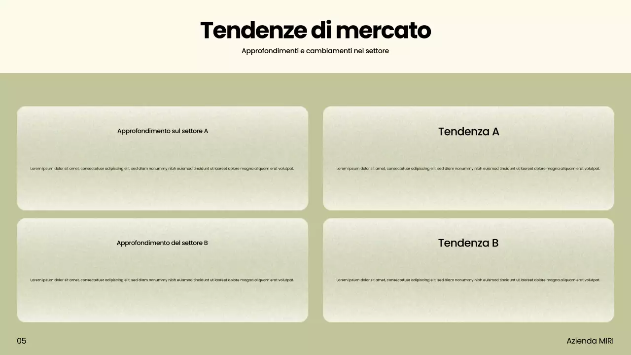 Presentazione di marketing moderno beige