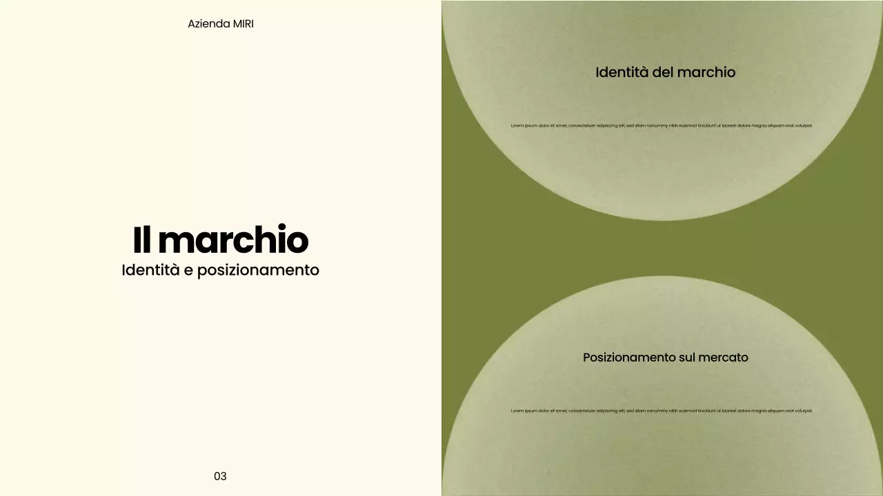 Presentazione di marketing moderno beige