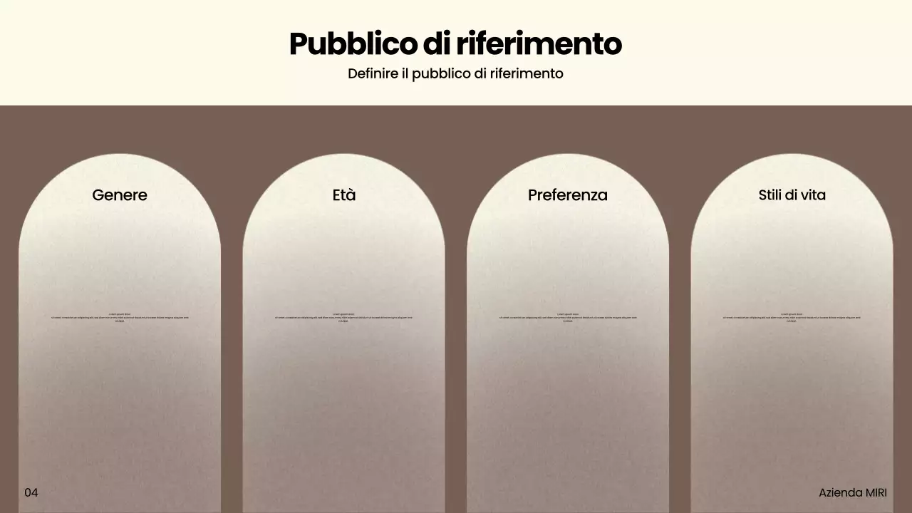 Presentazione di marketing moderno beige