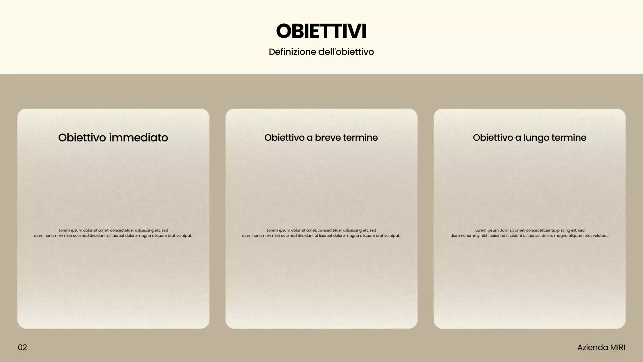 Presentazione di marketing moderno beige