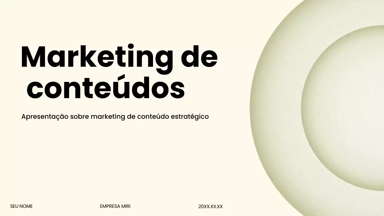 Apresentação de Marketing Moderno Bege