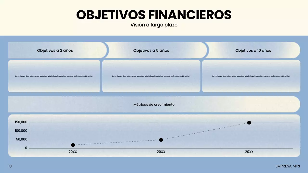 Presentación de marketing moderna en beige