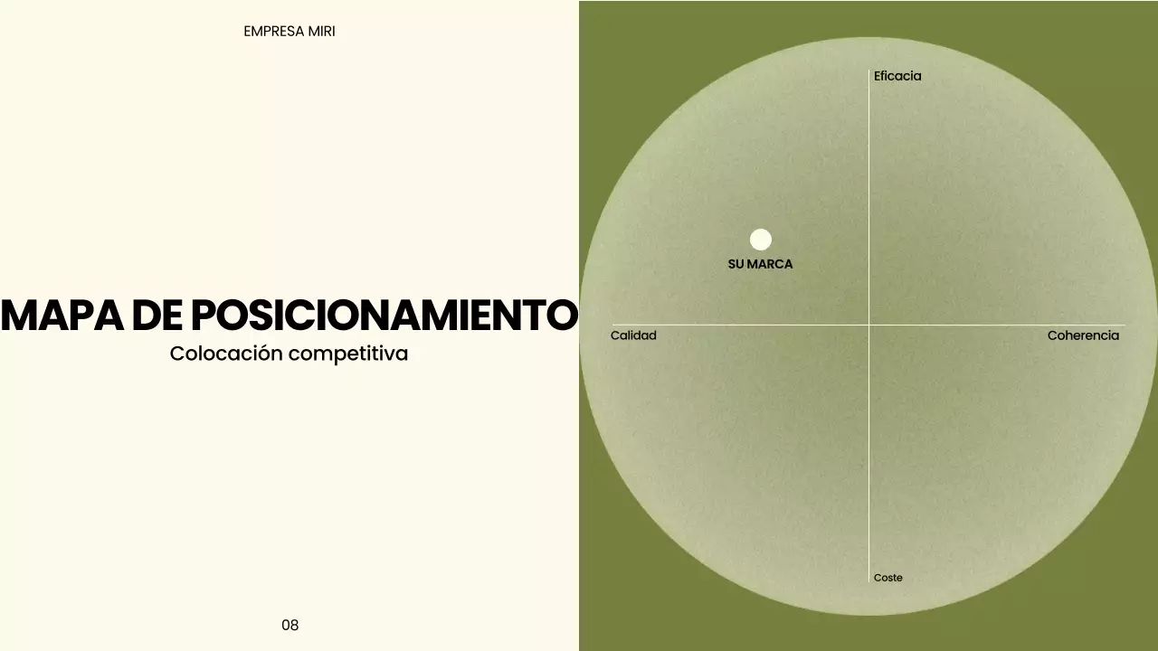 Presentación de marketing moderna en beige