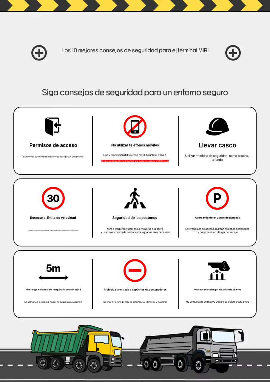 Guía de seguridad simple negra