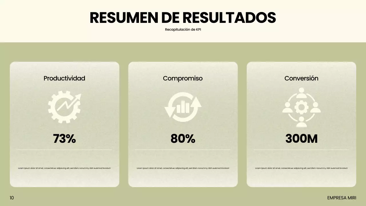 Presentación de marketing moderna en beige