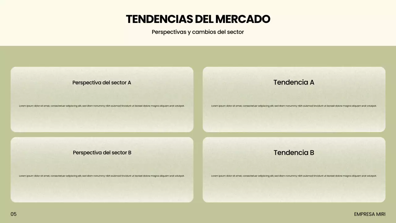 Presentación de marketing moderna en beige