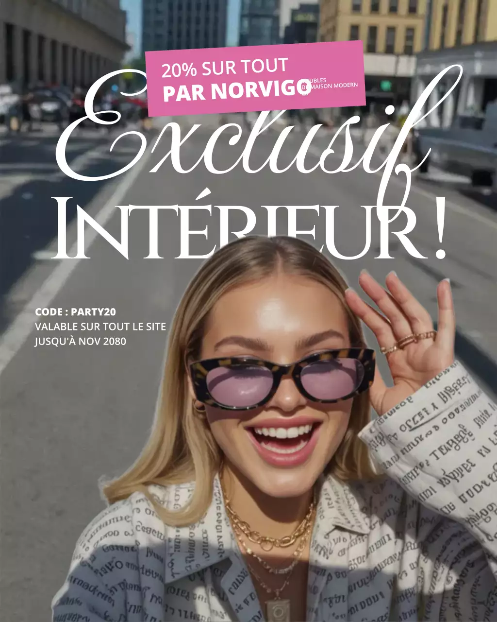 Promotion de la mode tendance rose