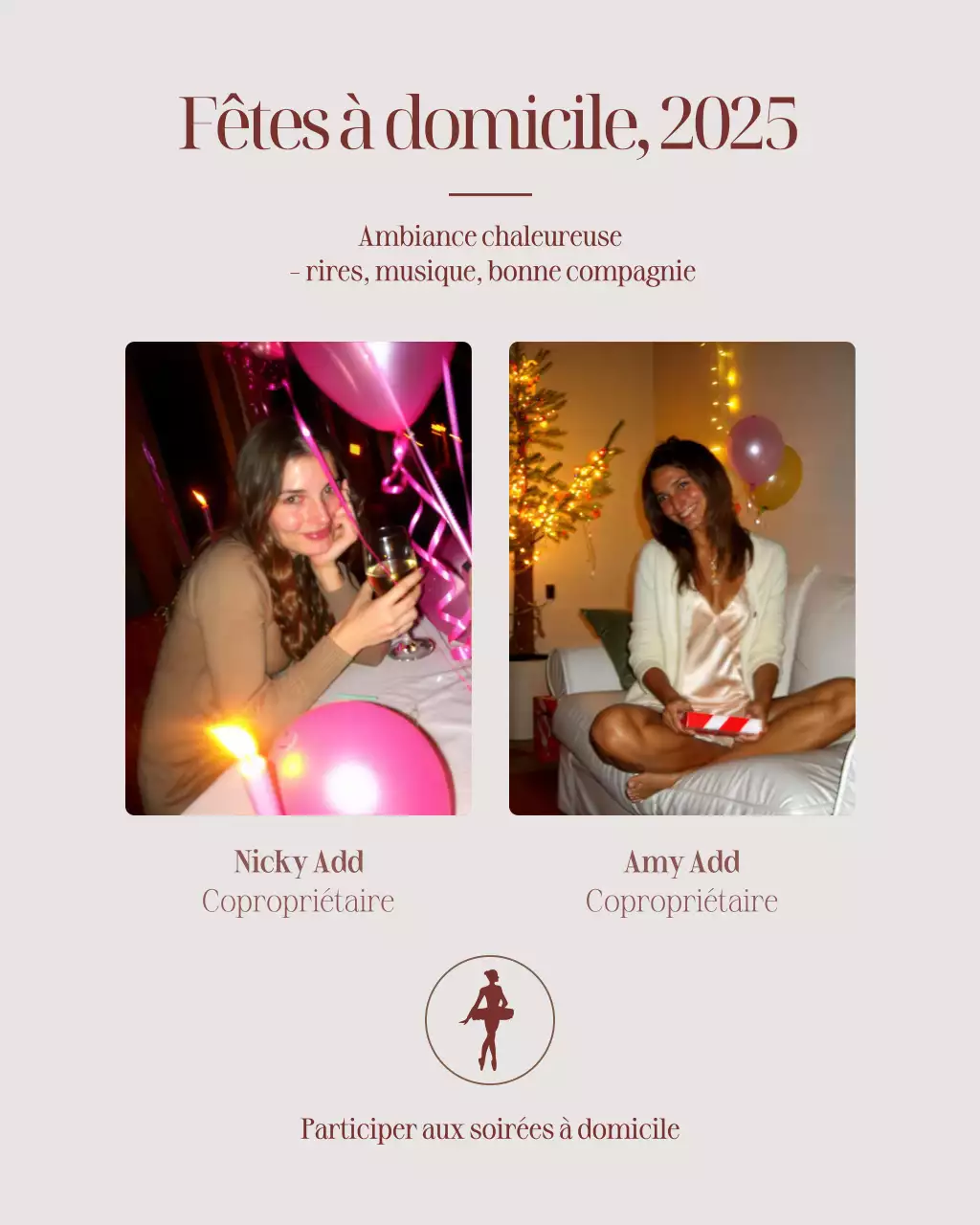 Invitation à une fête moderne beige