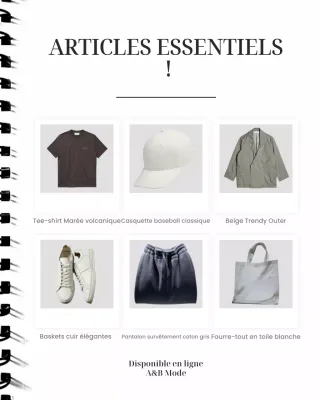 Promotion de mode modifiable moderne grise