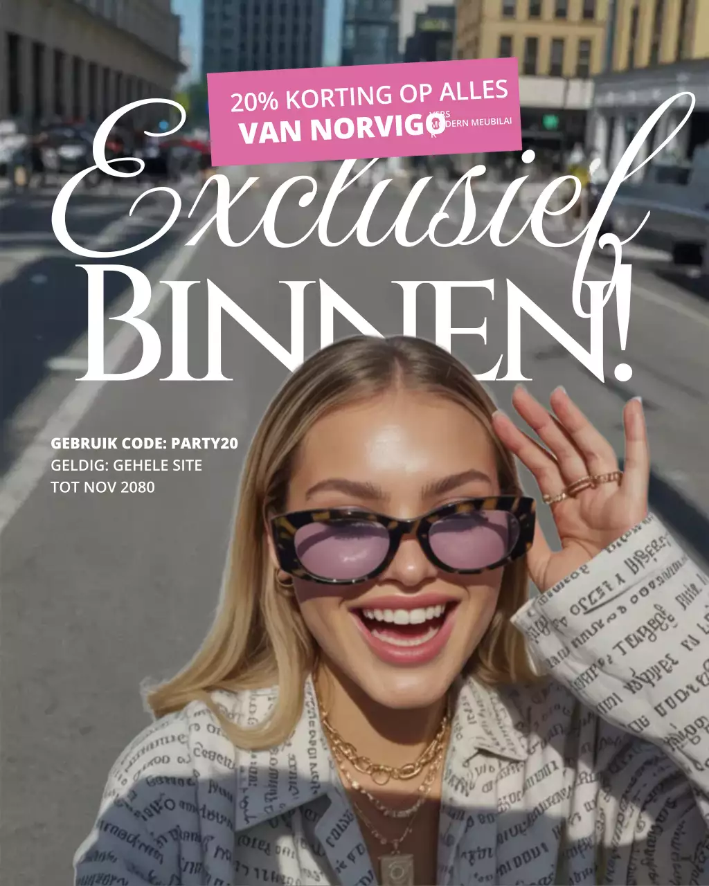 Roze Trendy Mode Promotie