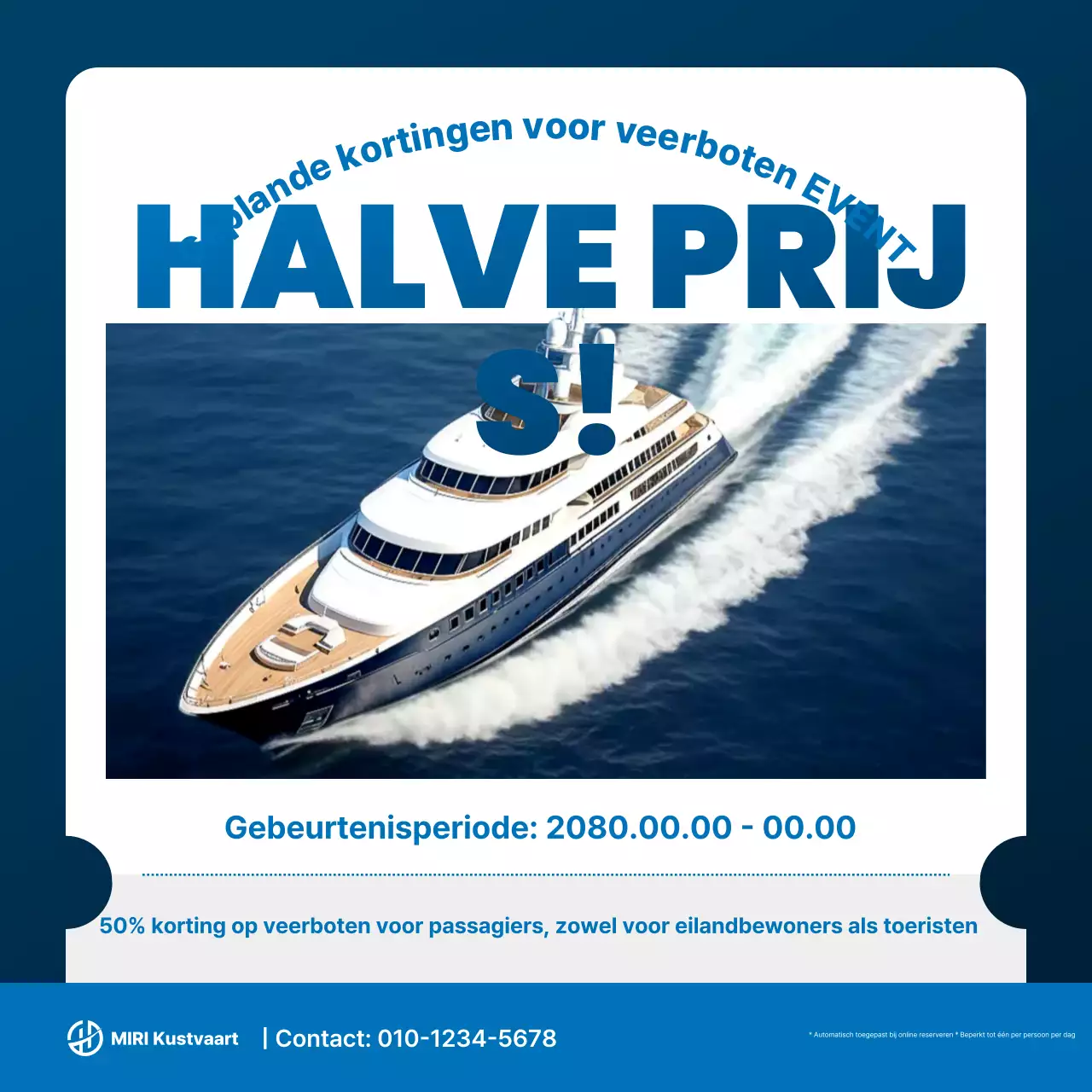 Blue Modern Passagiersschip Evenement