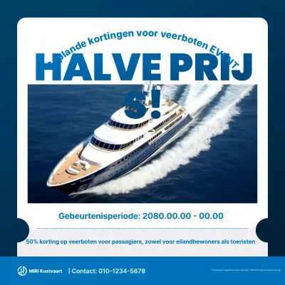 Blue Modern Passagiersschip Evenement