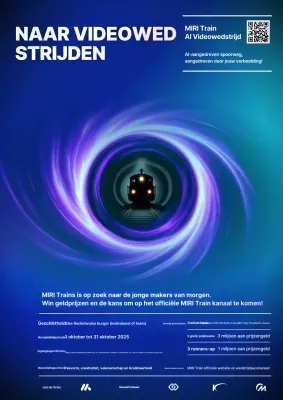 Promotie van de Blue Space Aurora Black Hole AI Video Generation Contest