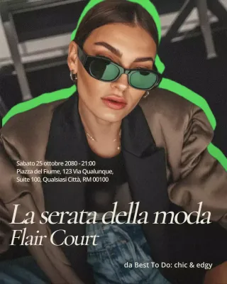 Invito all'evento di moda alla moda verde