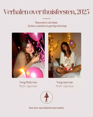 Beige moderne feestuitnodiging