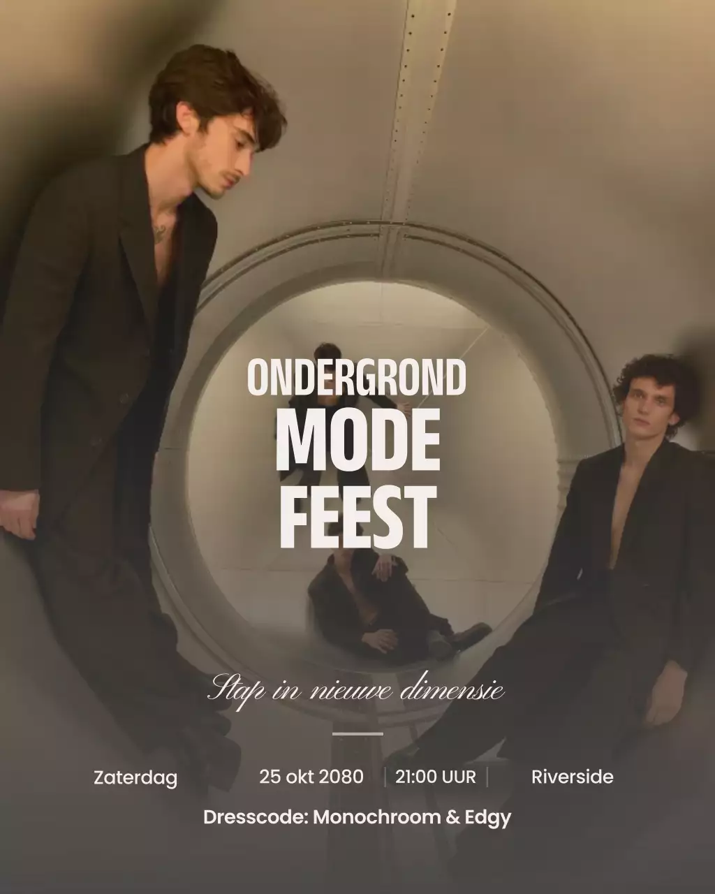 Grijs, strak en edgy mode-evenement