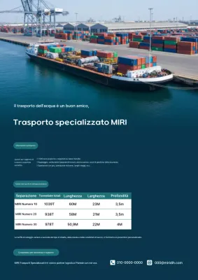 Promozione del servizio logistico moderno blu